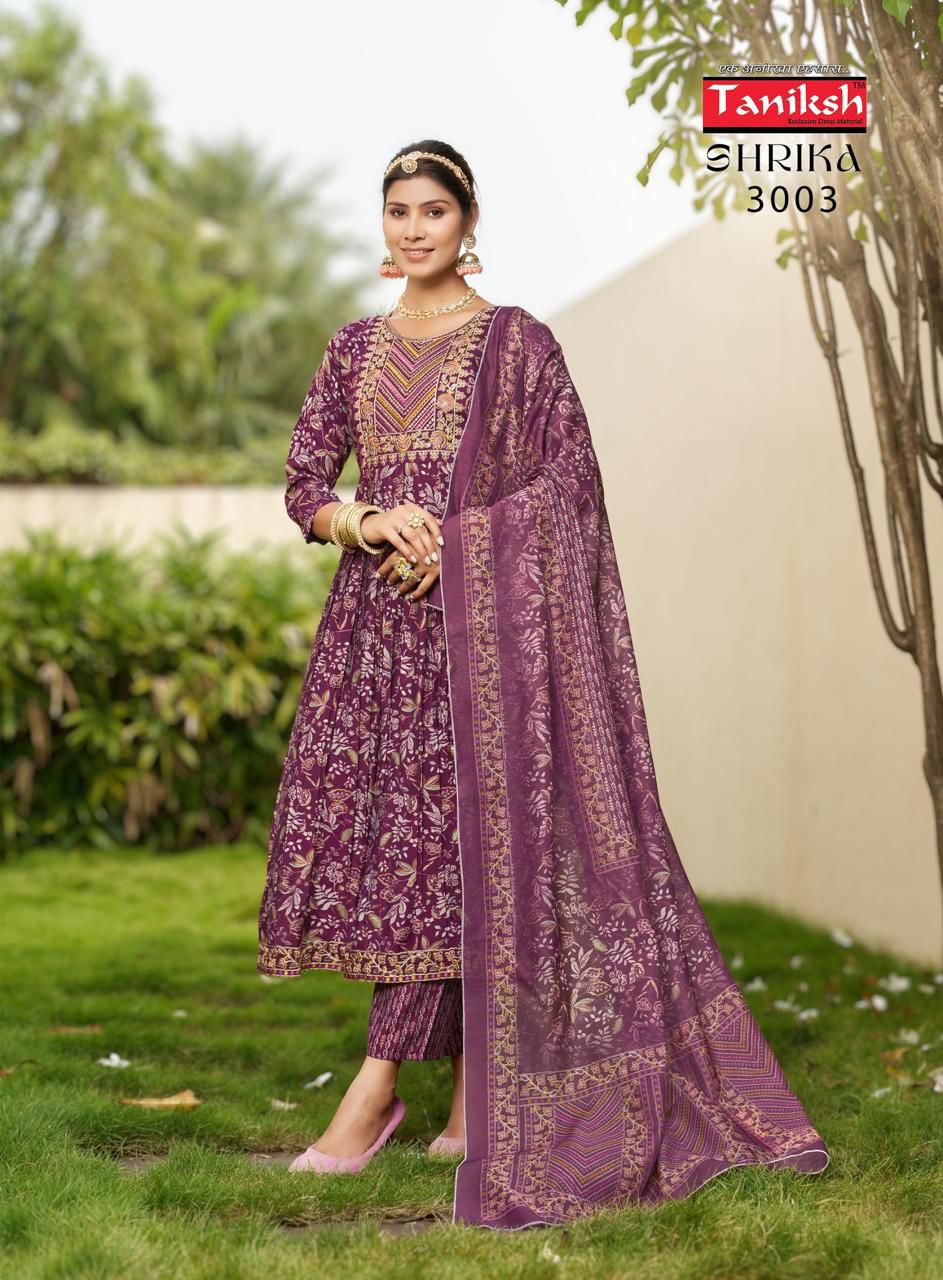 Shrika Vol 3 By Taniksh Muslin Printed Kurti With Bottom Dupatta Wholesale Shop In Surat
